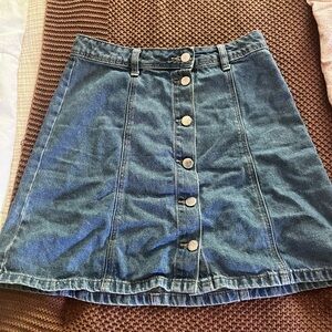 H&M Blue Mini A-line Skirt Casual